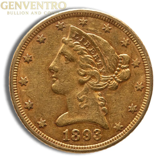 $5 Gold Liberty Half Eagle - XF Genventro Bullion and Coins