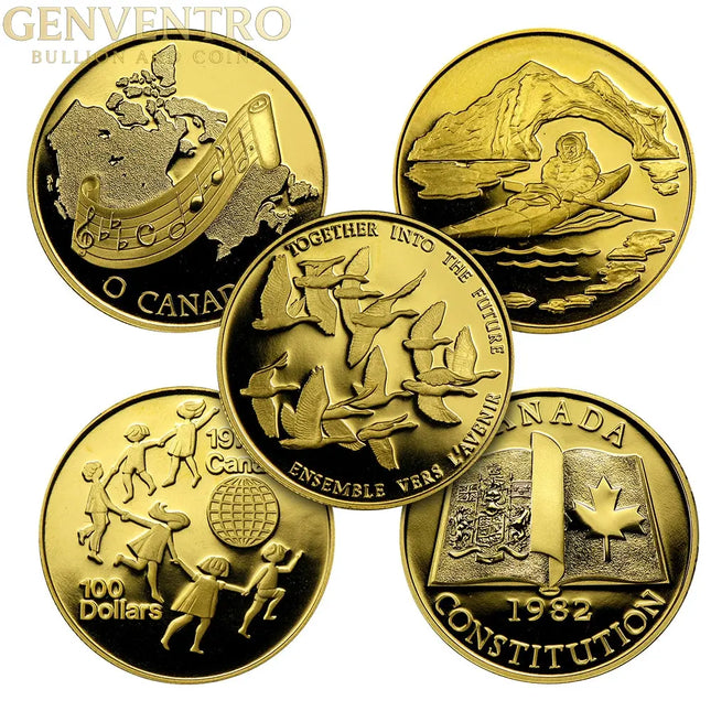 1977-1986 Canada 1/2 oz Gold Coin $100 (22k) Genventro Bullion and Coins