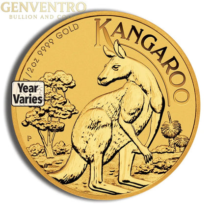 1/2 oz Australian Kangaroo/Nugget Gold Coin (Year Varies) Genventro Bullion and Coins