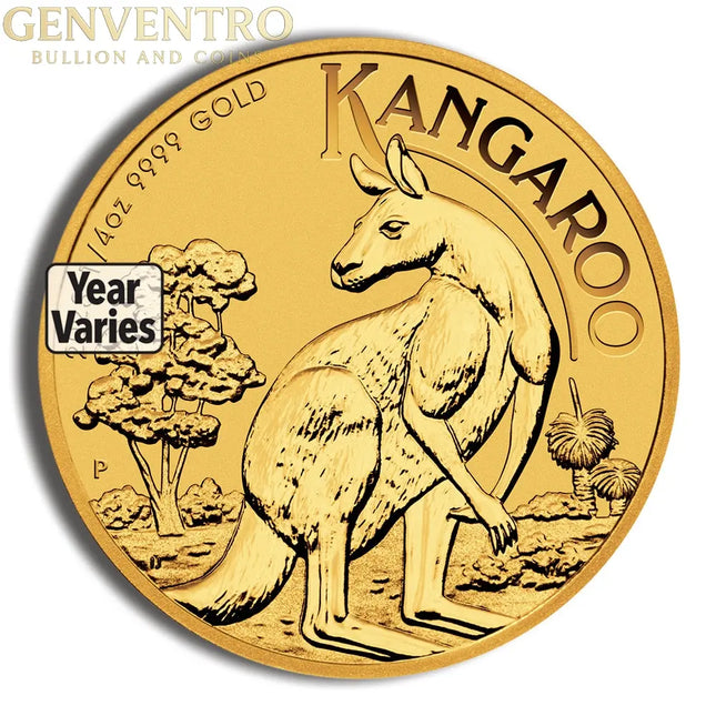 1/4 oz Australian Kangaroo/Nugget Gold Coin (Year Varies) Genventro Bullion and Coins