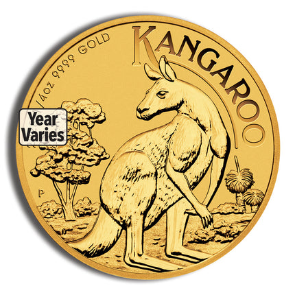 1/4 oz australian kangaroo/nugget gold coin (year varies)