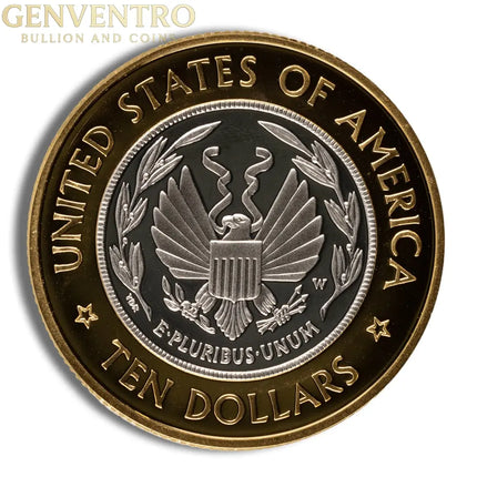 2000-W $10 Library of Congress Bimetallic Coin - Proof (Box/COA) Genventro Bullion and Coins
