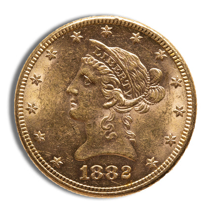 $10 gold liberty eagle bu