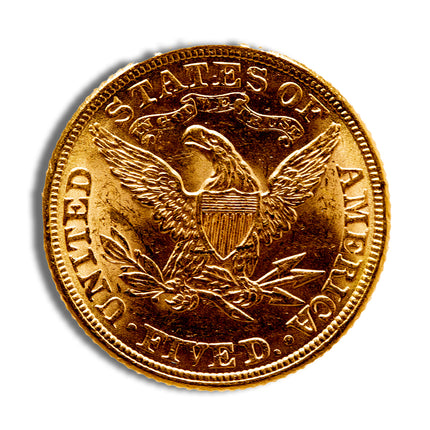 $5 gold liberty half eagle bu