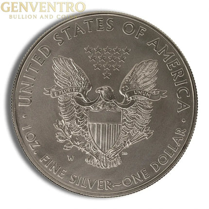 2011-W Burnished Silver Eagle with Box & COA Genventro Bullion and Coins
