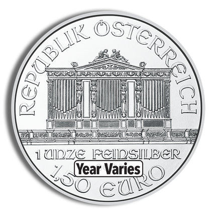 1 oz austrian silver philharmonic (year varies)