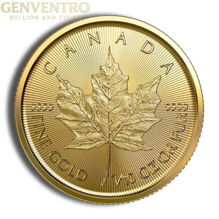 1/10 oz Gold Maple Leaf (Year Varies - Sealed) Genventro Bullion and Coins