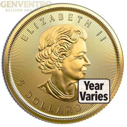 1/10 oz Gold Maple Leaf (Year Varies - Sealed) Genventro Bullion and Coins