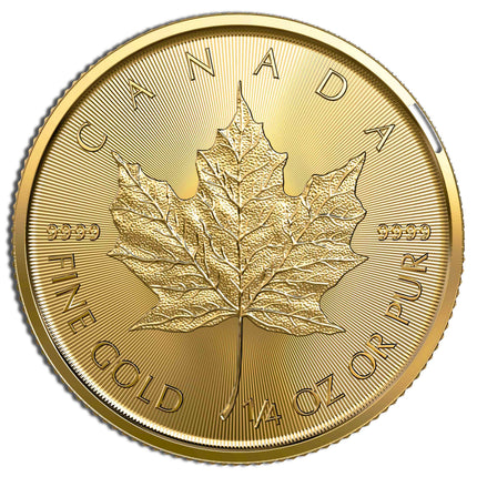 1/4 oz gold maple leaf sealed (year varies)