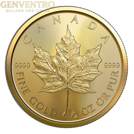 1/2 oz Gold Maple Leaf (Year Varies - Sealed) Genventro Bullion and Coins