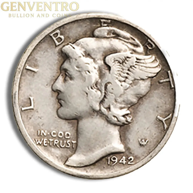 $1 FV 90% Silver Mercury Dimes Genventro Bullion and Coins
