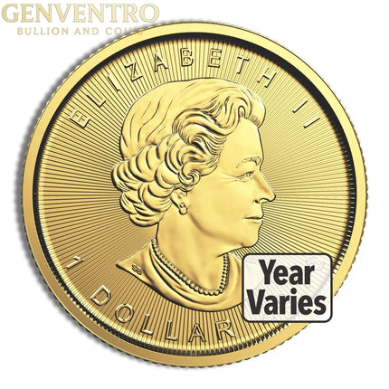 1/20 oz Gold Maple Leaf (Year Varies - Sealed) Genventro Bullion and Coins