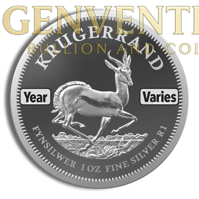 1 oz Silver Krugerrand - BU (Year Varies) Genventro Bullion and Coins