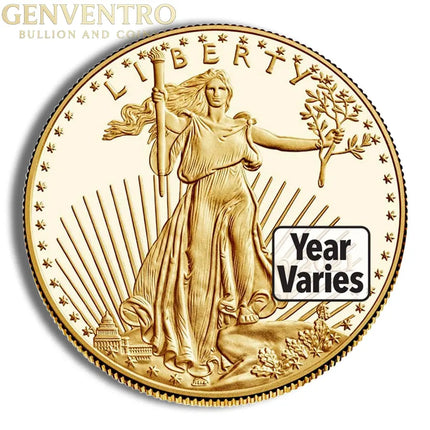 1/2 oz Proof Gold Eagle - Box/COA (Date Varies) Genventro Bullion and Coins