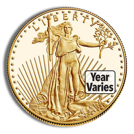 1/4 oz proof gold eagle box/coa (date varies)