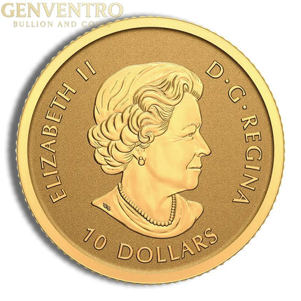 2022 1/4 oz Canadian Moose Gold Coin Genventro Bullion and Coins