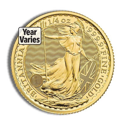 1/4 oz gold britannia (year varies)