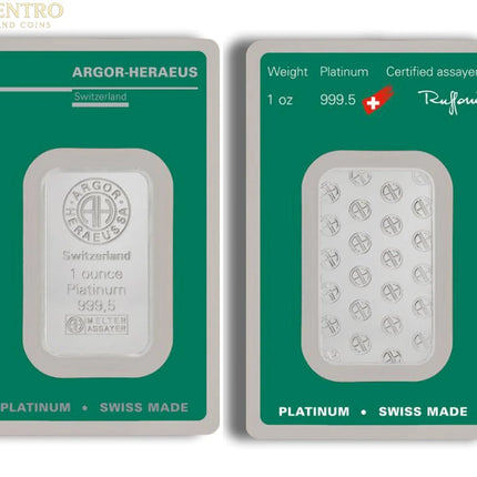 1 oz Platinum Bar - Brand Varies (Carded) Genventro Bullion and Coins