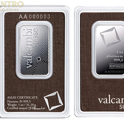 1 oz Platinum Bar - Brand Varies (Carded) Genventro Bullion and Coins