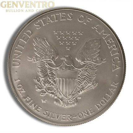 2007-W Burnished Silver Eagle with Box & COA Genventro Bullion and Coins