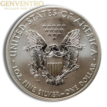 2017-W Burnished Silver Eagle with Box & COA Genventro Bullion and Coins