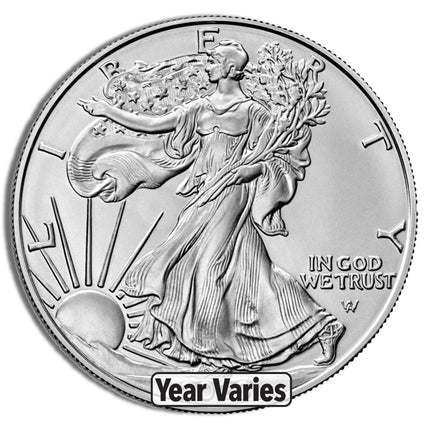 silver american eagle bu sealed box (year varies)