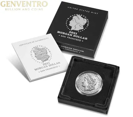2021-S Morgan Dollar w/Box & COA Genventro Bullion and Coins