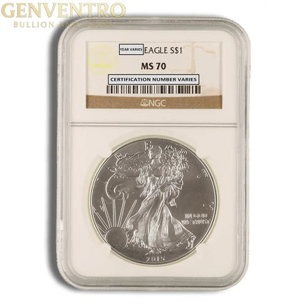 2015 Silver Eagle NGC MS70 Genventro Bullion and Coins