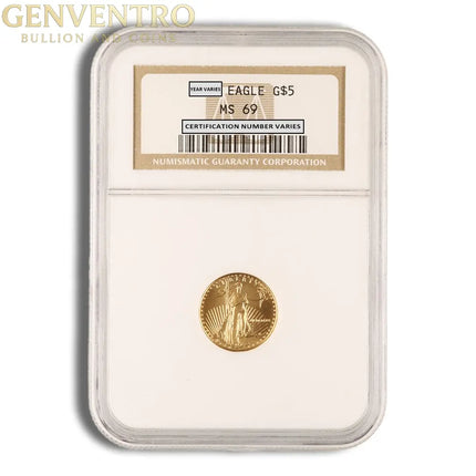 1989 1/10 oz Gold Eagle $5 NGC MS69 Genventro Bullion and Coins