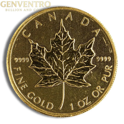 Impaired Gold Maple (Abrasion, Spots, etc.) Genventro Bullion and Coins