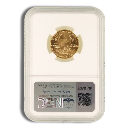 1986 1/4 oz gold eagle $10 ngc ms70