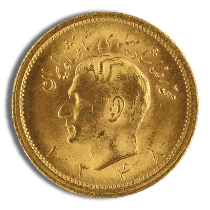 iran 1 pahlavi gold coin