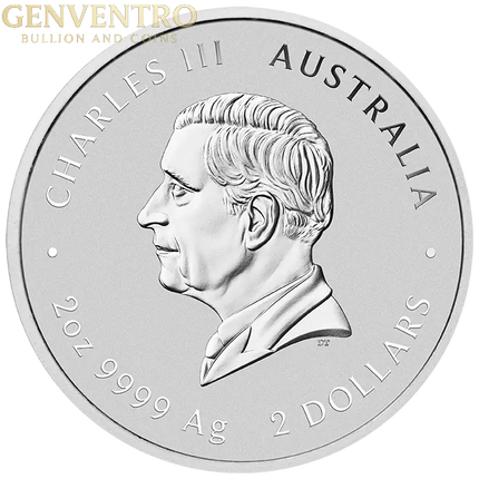 2025 2 oz Australia Silver Lunar Snake BU - Series III Genventro Bullion and Coins