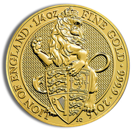 2016 1/4 oz great britain queen's beast gold coin lion