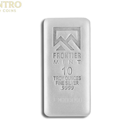 10 oz Silver Bar - Frontier Mint (Frosted) Genventro Bullion and Coins