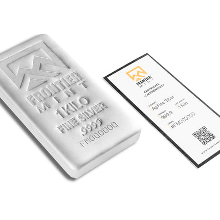 1 kilo silver bar frontier mint (frosted)