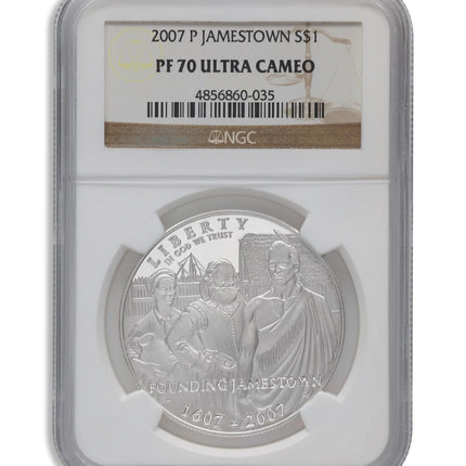 2007-P $1 Jamestown Silver Commem - NGC PF70 Genventro Bullion and Coins