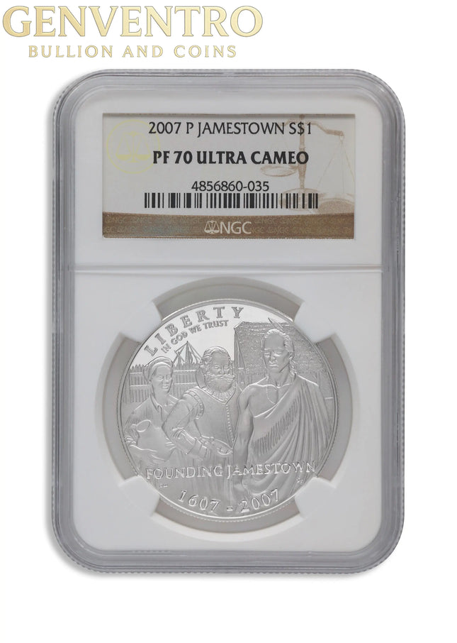 2007-P $1 Jamestown Silver Commem - NGC PF70 Genventro Bullion and Coins