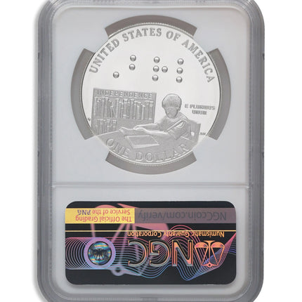 2009-P $1 Louis Braille Silver Commem - NGC PF70 Genventro Bullion and Coins
