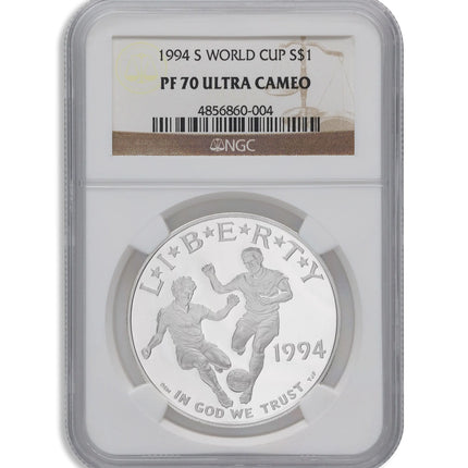 1994-S $1 World Cup Silver Commem - NGC PF70 Genventro Bullion and Coins