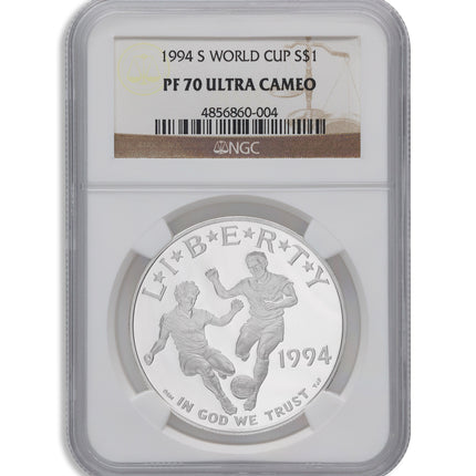 1994 s $1 world cup silver commem ngc pf70