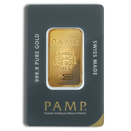 1 oz gold bar pamp suisse (carded)