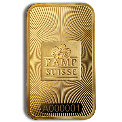 1 oz gold bar pamp suisse (carded)