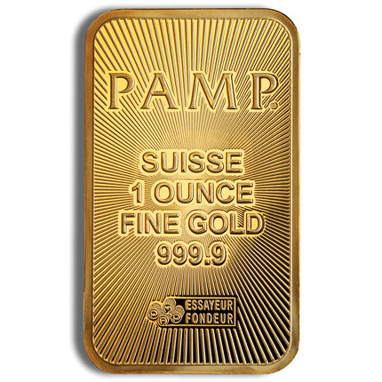 1 oz gold bar pamp suisse (carded)