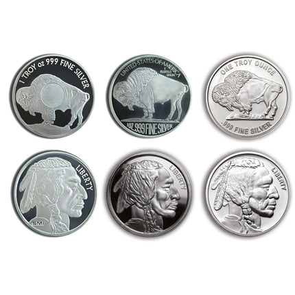 1 oz silver round buffalo design