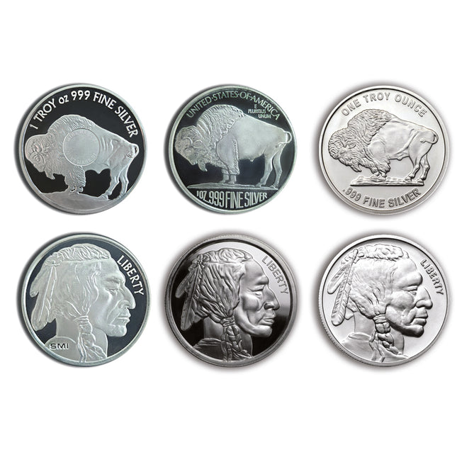 1 oz silver round buffalo design