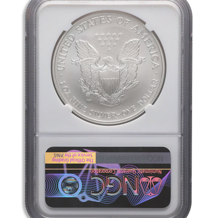 2007 w burnished silver eagle ngc ms70 er