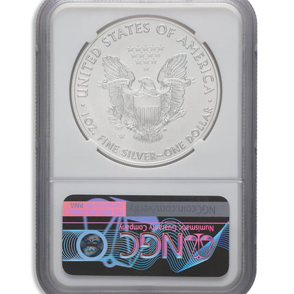 2017 w burnished silver eagle ngc ms70 er
