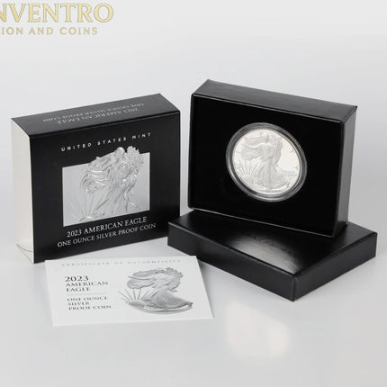 2023-W Proof Silver Eagle with Box & COA Genventro Bullion and Coins