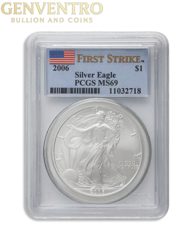 2006 Silver Eagle PCGS MS69 Genventro Bullion and Coins